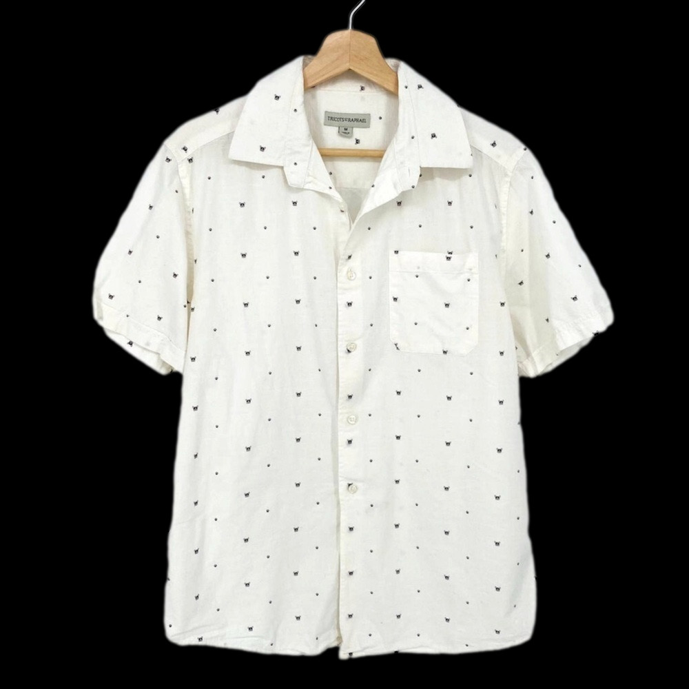 Tricots St. Raphael Bulldog Short Sleeve Button Down Shirt
